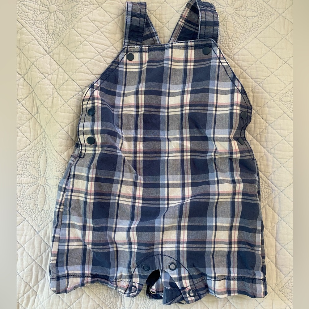 Carter’s plaid overalls